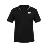 Valentino Rossi tricou polo black logo VR46 white Core - XS