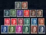 Ostland, ocupatia germana 1941/1943 - Supratipar pe Hitler, serie nestampilata cu sarniere