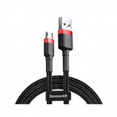 Cablu de Date USB la Micro-USB 1.5A, 2m - Baseus Cafule (CAMKLF-C91) - Red Black