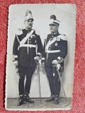 Fotografie tip carte postala, 2 generali, unul Generalul Balanescu, perioada celui de-al doilea razboi mondial
