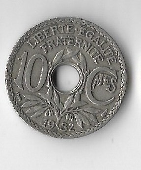 Moneda 10 centimes 1932 - Franta foto