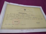 Cumpara ieftin DIPLOMA VECHE PREMIUL AL I CL. VIII LOC. BAIA DE CRIS JUDETUL. HUNEDOARA 68-69