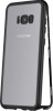 Husa Protectie Samsung Galaxy S8 Plus Soho, Negru-Transparent, Anti-alunecare, Bumper Metal+Sticla