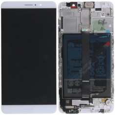 Capac frontal modul display Huawei Mate 9 + LCD + digitizer + baterie alb 02351BAS