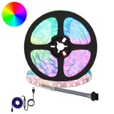 vidaXL Bandă LED 4 pcs Negru și transparent 550 x 0,8 x 0,3 cm 3429132