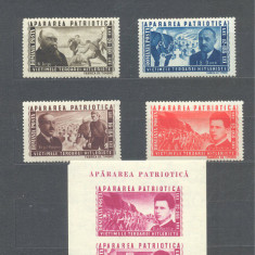ROMANIA 1945. LP 168 LP 169. APARAREA PATRIOTICA SERIE SI COLITA
