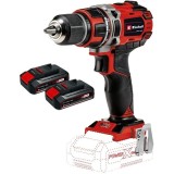 Einhell TE-CD 18/50 Li BL PXC + Twinpack CB - Masina de gaurit si insurubat 50 Nm + Set 2 acumulatori Li-Ion 18 V 2.5 Ah