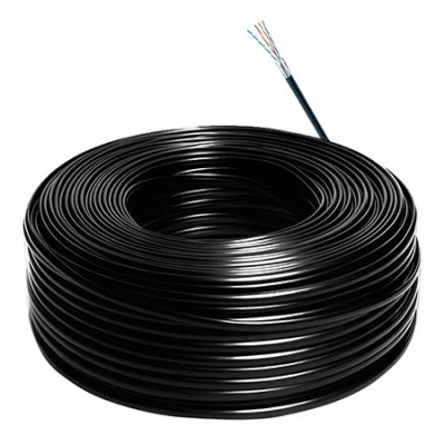 CABLU UTP CUPRU 0.5MM CAT 5E 305M PE NEGRU HIKVISISION foto