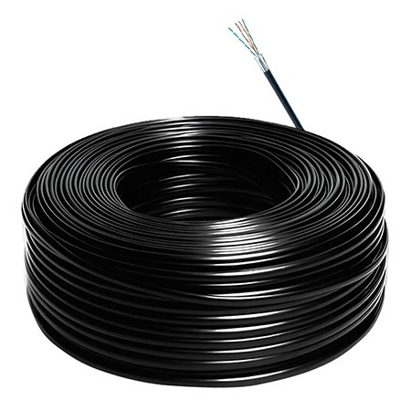 CABLU UTP CUPRU 0.5MM CAT 5E 305M PE NEGRU HIKVISISION