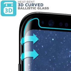 Folie de sticla, case friendly, pentru Samsung Galaxy S9, GloMax 3D Transparent