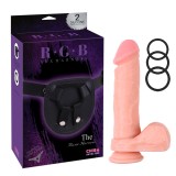 Strap-on R.G.B Kyle Korver, Dildo Realist cu Ventuza, PVC, Natural, 21.5 cm, Chisa Novelties