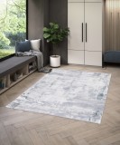 Cumpara ieftin Covor Premium Belgian Model Alaska P0532-760, Marime 120 x 160 cm, Gri, Antialergic, Poliester Reciclat, Living, Dormitor, Sufragerie, Birou