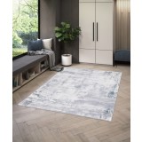 Covor Premium Belgian Model Alaska P0532-760, Marime 120 x 160 cm, Gri, Antialergic, Poliester Reciclat, Living, Dormitor, Sufragerie, Birou