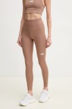 The North Face leggins sport Flex femei, culoarea maro, neted, NF0A8BRY6IH1