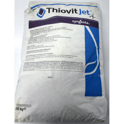 Thiovit Jet 80WG 20 kg, fungicid de contact pe baza de Sulf, Syngenta, fainare (ardei, cais, castraveti, orz, triticale, secara, dovleac, mar, morcov, foto