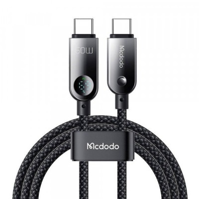 Cablu Date si Incarcare USB-C - USB-C McDodo CA-4780 Display, 60W, 1.2m, Negru foto