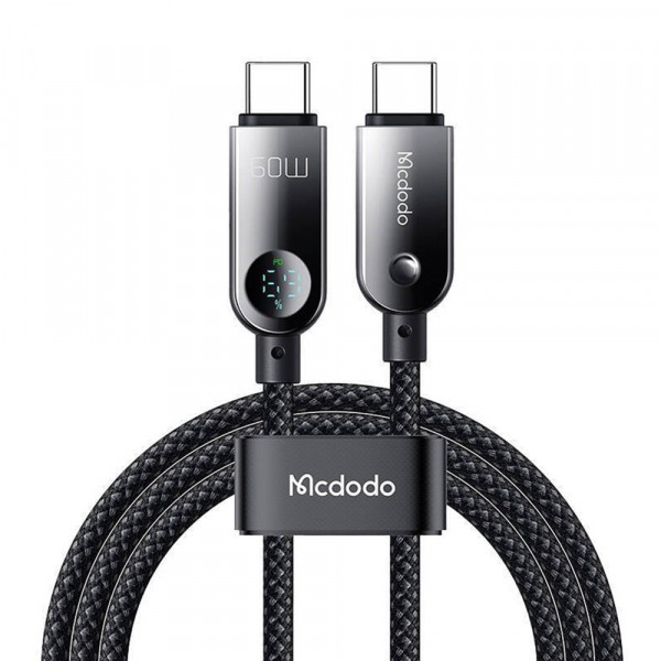 Cablu Date si Incarcare USB-C - USB-C McDodo CA-4780 Display, 60W, 1.2m, Negru