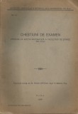 Romania, Chestiuni de examen propuse la sectia Matematica a Facultatii de Stiinte din Cluj, nr. 4/1936