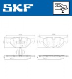 Set placute frana spate SKF VKBP90181