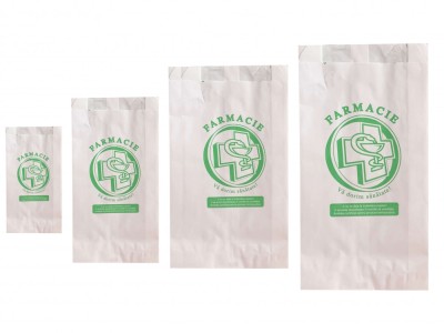 Pungi farmacie PLIC, model cruce - 12x19 cm - 2000 buc. foto