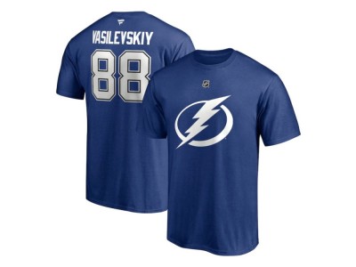 Tampa Bay Lightning tricou de bărbați Andrei Vasilevskiy #88 Authentic Stack Name &amp;amp;amp; Number - L foto