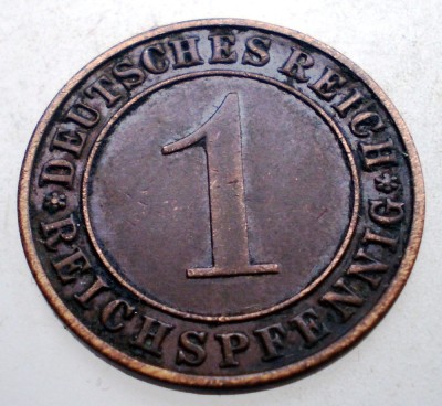 B.326 GERMANIA WEIMAR 1 REICHSPFENNIG 1936 A foto