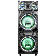 Set Karaoke ZEPHYR ZP 9999 2G12, 2x12 inch, Bluetoothe, USB, Mufa pentru Chitara, AUX, 2 microfoane, Telecomanda, Negru foto