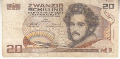 B11 - Bancnota foarte veche - Austria - 20 schilling