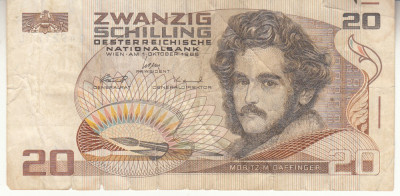 M1 - Bancnota foarte veche - Austria - 20 schilling foto