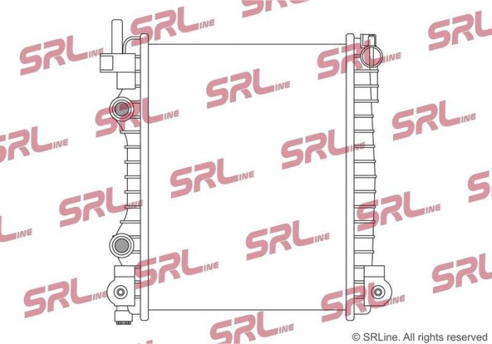 Radiator Maserati Ghibli, Grecale, Levante, motor: 2.0 Turbo, 3.0 V6 T, radiator auxiliar; intrare/iesire conectare rapida; Mhev, 310x225x26, SRLine,