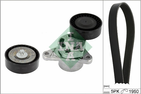 INA 529 0487 10 Set curea transmisie cu caneluri