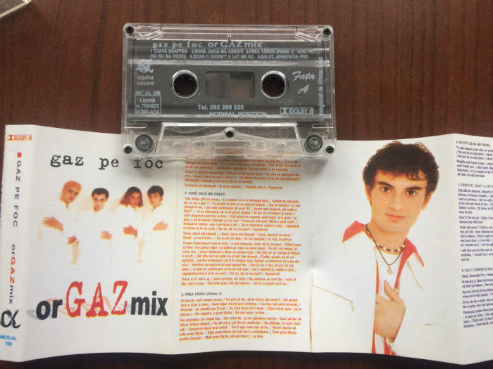 Gaz Pe Foc OrGAZmix 1998 album caseta audio muzica euro pop dance alpha sound