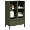 Gossi dulap inalt, verde masliniu, 68x39x103,5 cm, otel