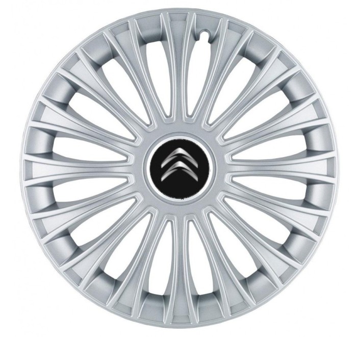 Set 4 Capace Roti, potrivite jantelor de R14, pentru Citroen, model dino cromat