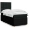 vidaXL Pat box spring cu saltea, negru, 90x200 cm, textil 3294241