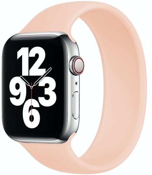 Bratara silicon tip loop, THD, pentru Apple Watch 42 mm seria 10, marimea S, lungime incheietura mana 158-177 mm, culoarea roz prafuit
