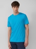 s.Oliver Tricou barbati cu decolteu la baza gatului, din bumbac cu croiala Regular Fit, Albastru deschis, S