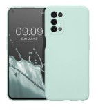 Husa din silicon compatibila cu Oppo A74 5G / A54 5G, silk touch, interior din catifea, Menta, X-Level