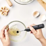 Spumator pentru lapte, mixer cu 3 viteze, USB-C, 2 capete, suport din metal, Kinghoff