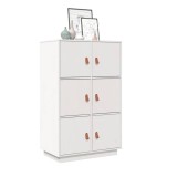 vidaXL Dulap &icirc;nalt, alb, 67x40x108,5 cm, lemn masiv de pin