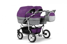 Carucior pentru gemeni Mikado TWIN T-04 3 in 1 foto