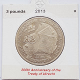 2889 Gibraltar 3 Pounds 2013 Elizabeth II (Treaty of Utrecht)