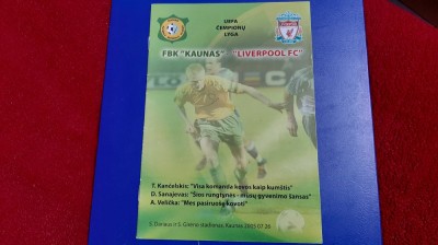 program FBK Kaunas - Liverpool foto
