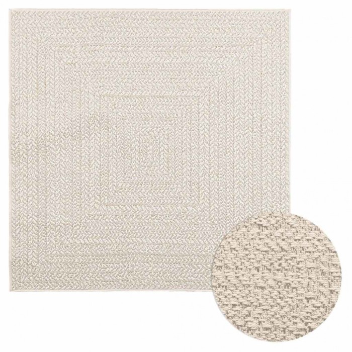 vidaXL Covor &bdquo;ZIZUR&rdquo; crem aspect iută pentru interior și exterior 4010363