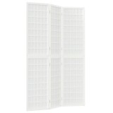 Cumpara ieftin Paravan pliabil de camera 3 panouri alb 120x170 cm stil japonez