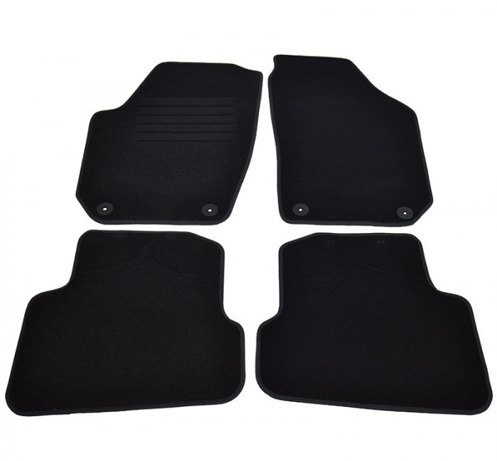 Covorase mocheta Skoda Fabia 2 3/2007- Negru, set de 4 bucati AutoDrive ProParts