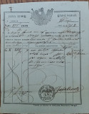 ROMANIA 1848 Document de vamă Acvila Valaha stampila rarisima carantina Breaza, Romania pana la 1900, Documente