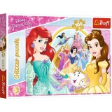 Puzzle Trefl Glitter: Bella si Ariel, 100 piese, Lean 26497
