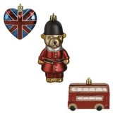 Set Ornamente de Craciun Inima Ursulet Autobuz England - 3 buc, CMCLASS