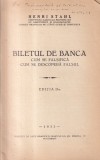 H. Stahl - Biletul de banca. Cum se falsifica cum se descopera falsul (cu